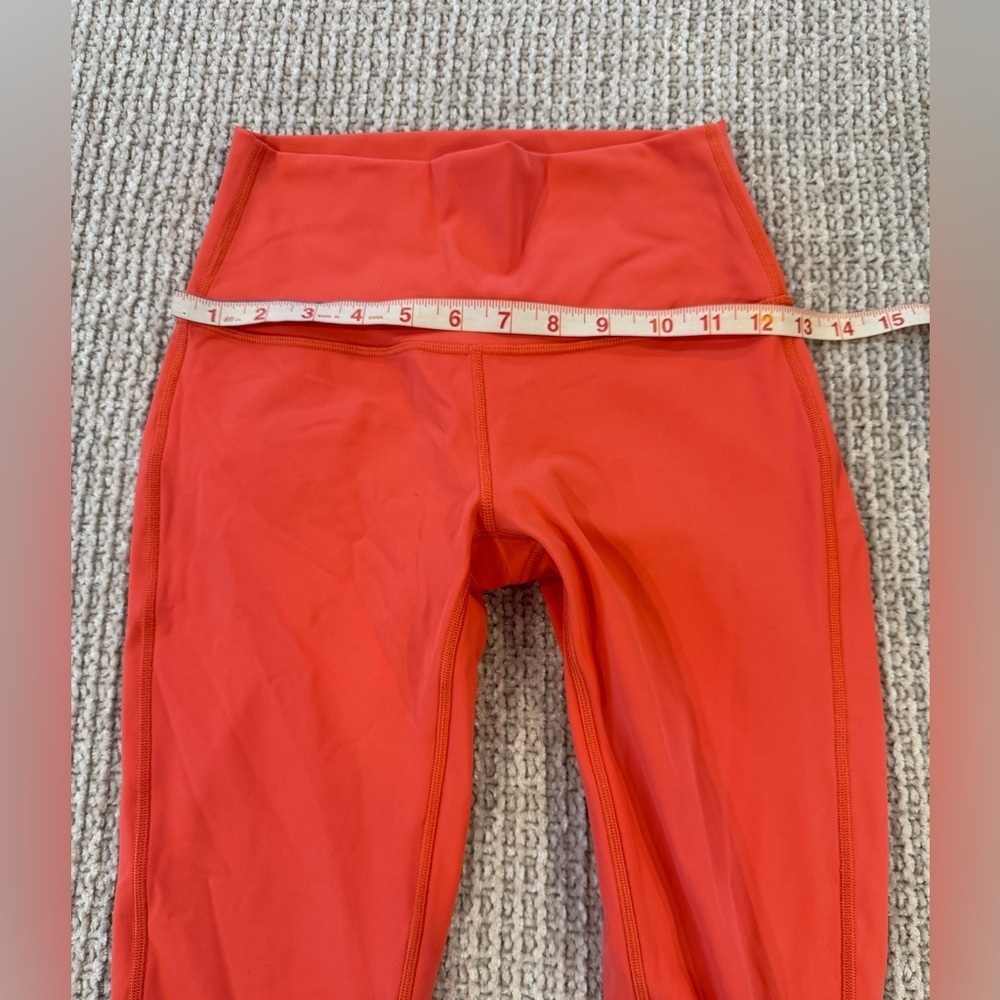 🔥Lululemon Bright Orange High-Waisted Leggings🔥 - Picture 6 of 6